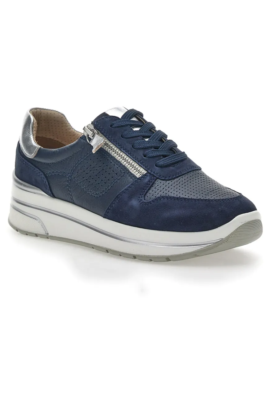 Scarpe Stringate Blu Con Platform Pittarello Active 2302