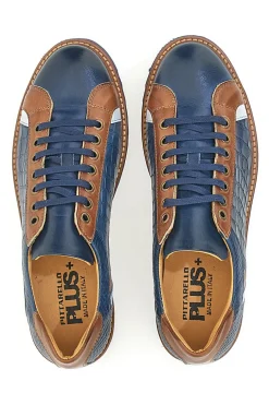 Scarpe Stringate Blu In Vera Pelle Made in Italy Pittarello Plus PT325