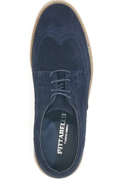 Scarpe Stringate Blu In vera Pelle Scamosciata Pittarello 1112