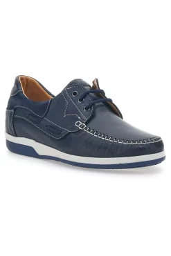 Scarpe Stringate Blu In Vera Pelle Made In Italy Longford 3410