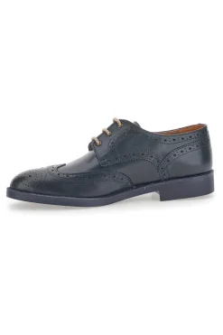 Scarpe Stringate Blu In Vera Pelle Made In Italy Pittarello 0723