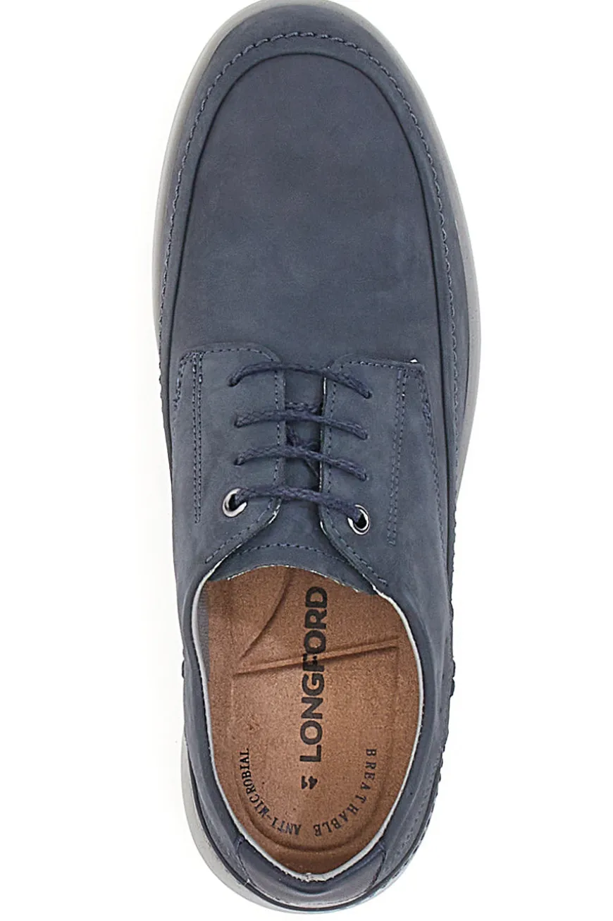 Scarpe Stringate Blu In Vera Pelle Longford 6412