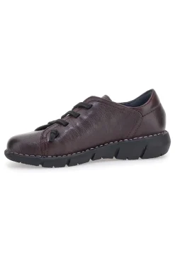 Scarpe stringate bordeaux in pelle con suola comfort Pittarello Tierra 11613