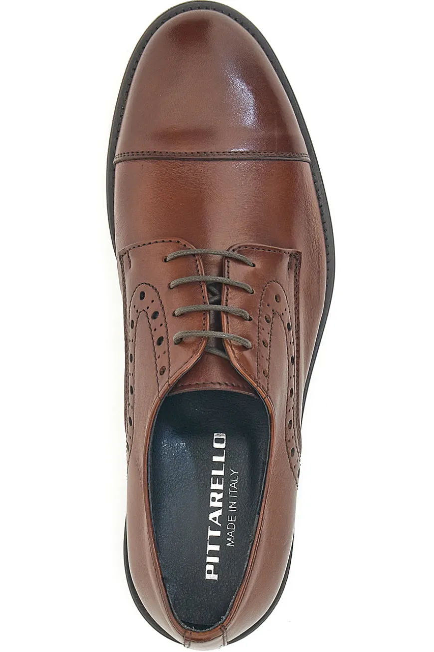 Scarpe Stringate Marroni In Vera Pelle da Uomo Pittarello 7715