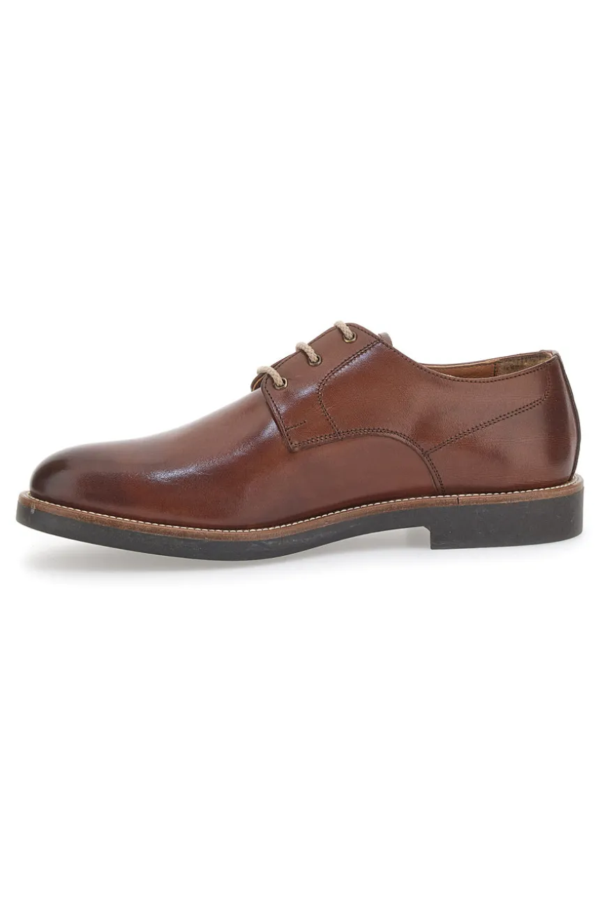 Scarpe Stringate Marroni in Vera Pelle Pittarello 8025