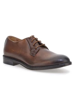 Scarpe stringate marroni vera pelle artigianali made in Italy Pittarello plus 1145
