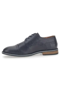Scarpe Stringate Navy Con Ricamo All'Inglese Johes Land 188352