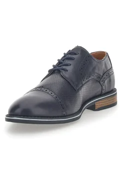 Scarpe Stringate Navy Con Ricamo All'Inglese Johes Land 188352