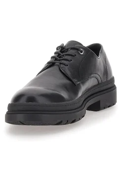 Scarpe Stringate Nere Con Punta Arrotondata Johes Land 2308105