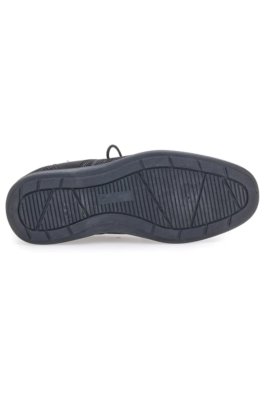 Scarpe Stringate Nere Con Tomaia Mesh Johes Land 411215