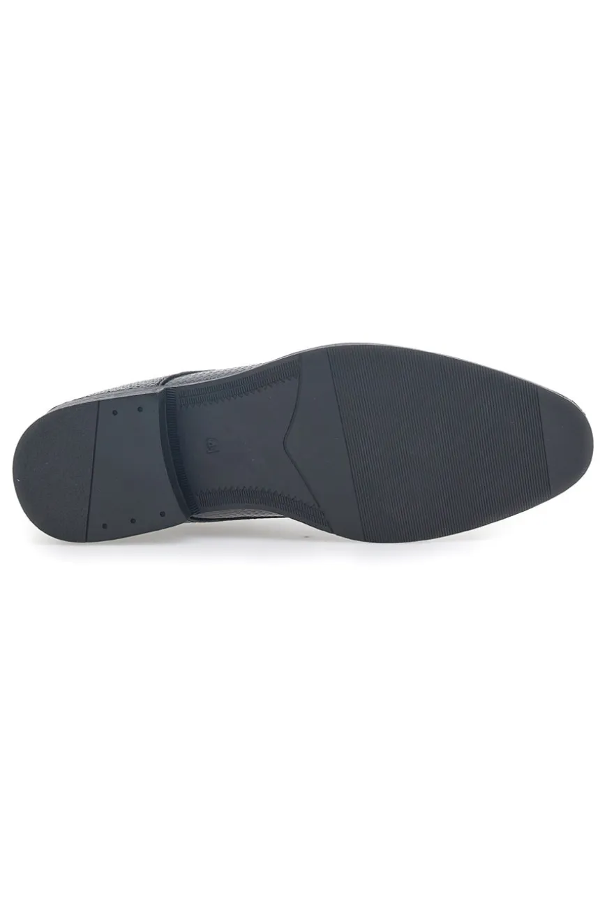 Scarpe Stringate Nere Con Trama Effetto Lucido Johes Land 178284