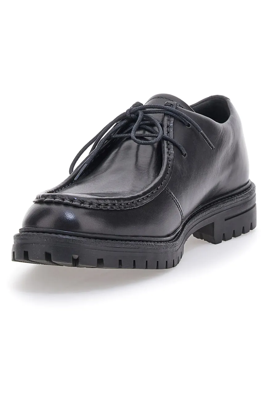 Scarpe Stringate Nere In Pelle Altemberg 2202