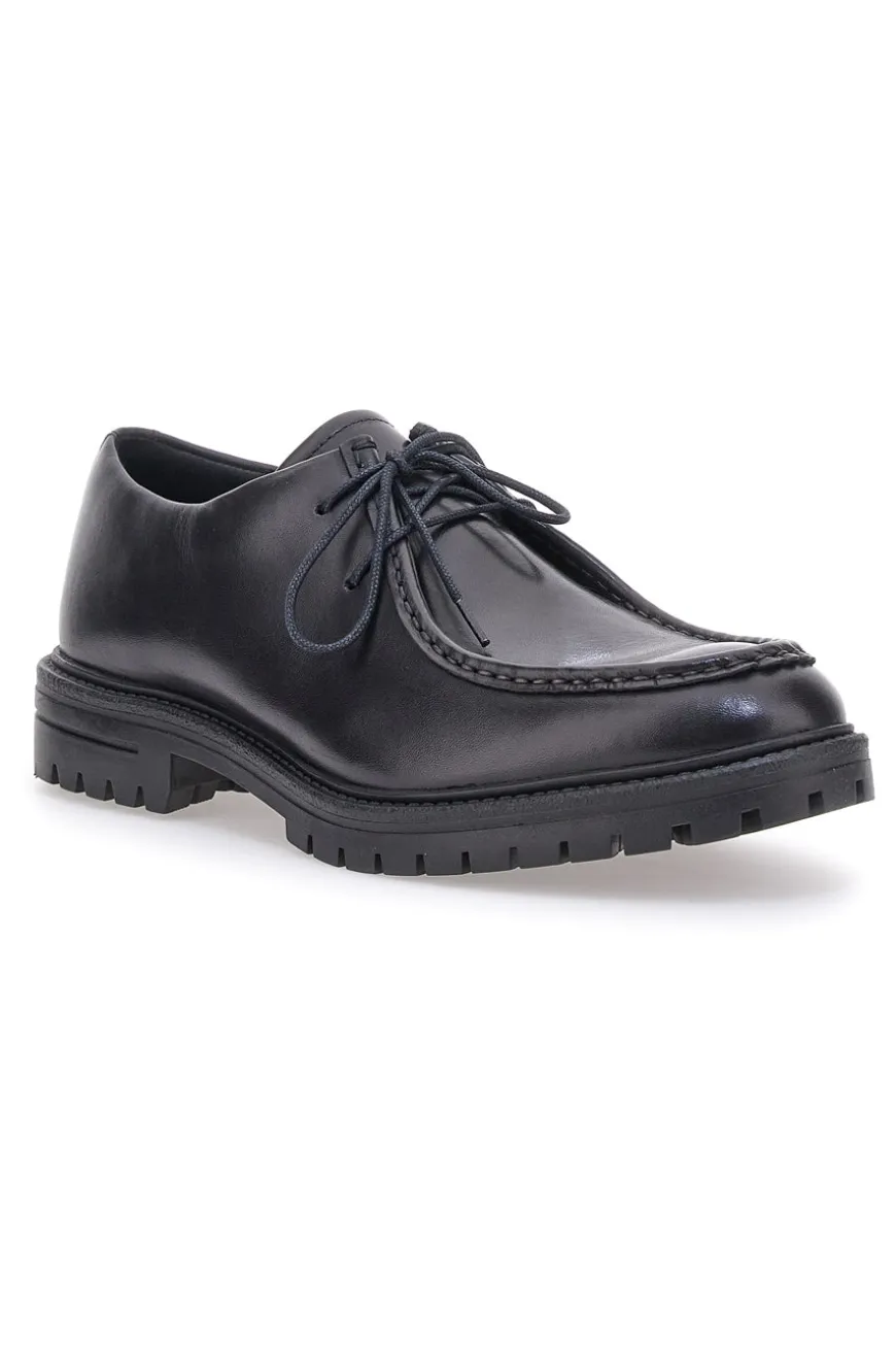 Scarpe Stringate Nere In Pelle Altemberg 2202