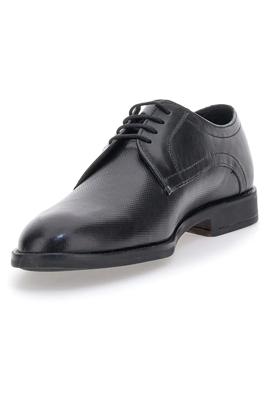 Scarpe Stringate Nere In Vera Pelle Max Dillan 401