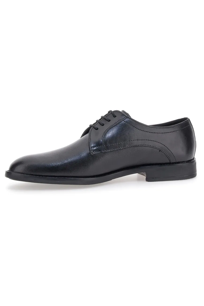 Scarpe Stringate Nere In Vera Pelle Max Dillan 401