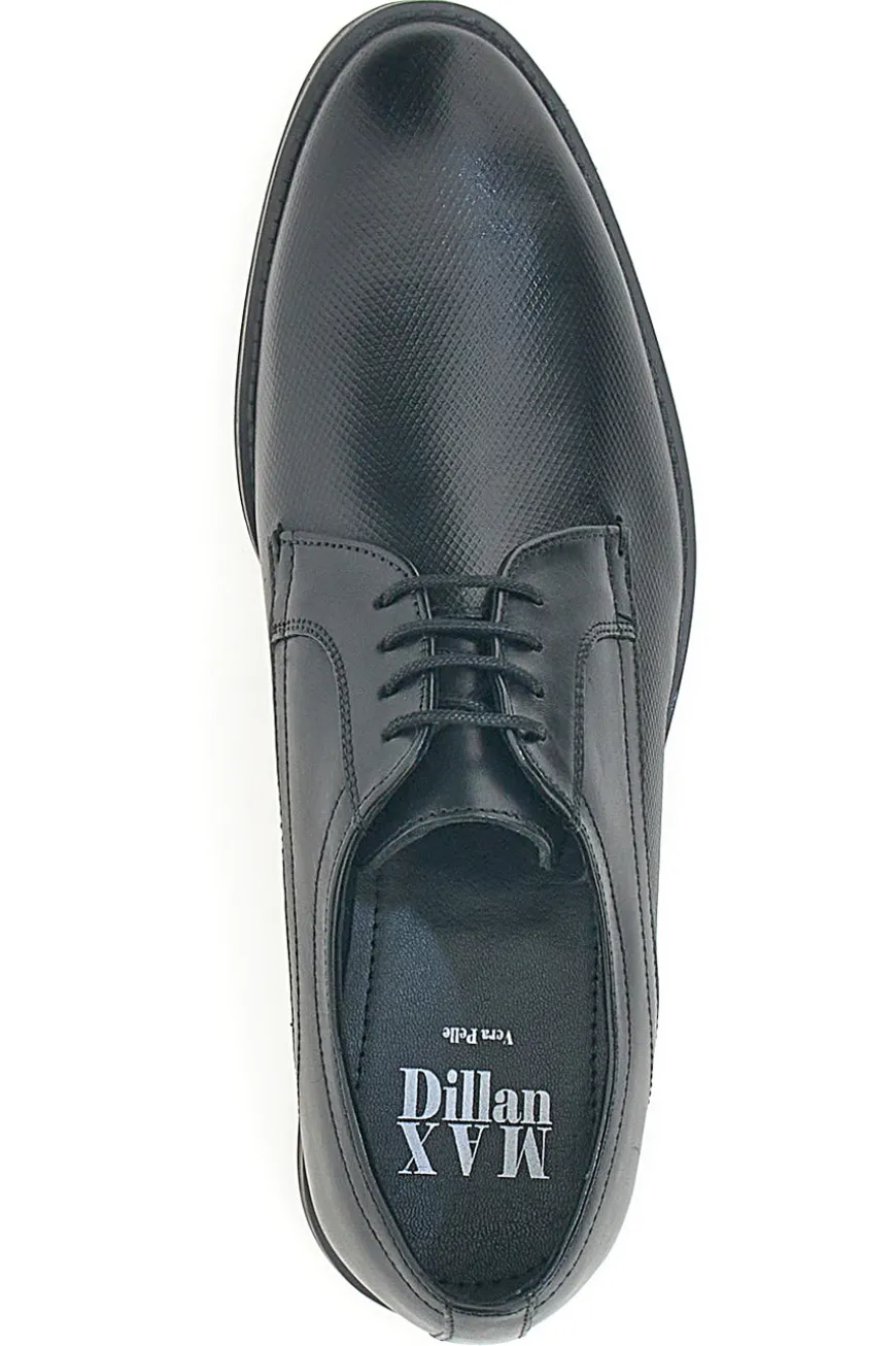 Scarpe Stringate Nere In Vera Pelle Max Dillan 401
