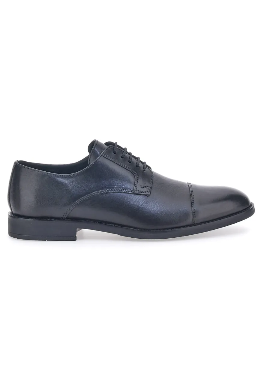 Scarpe Stringate Nere In Vera Pelle Max Dillan 5001