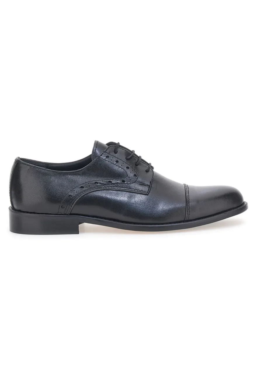 Scarpe Stringate Pittarello 7715 Nere Vera Pelle