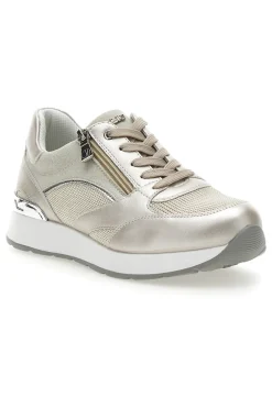 Scarpe Stringate Platino con Cerniera Laterale INBLU 416 IN