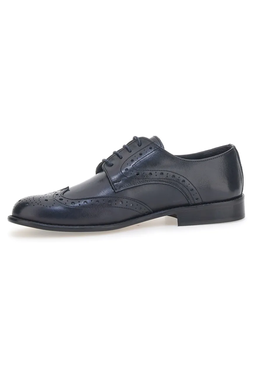 Scarpe stringate Stile Inglese Pittarello 7710 Blu in pelle