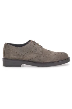 Scarpe Stringate Tortora In Pelle Scamosciata Longford 595