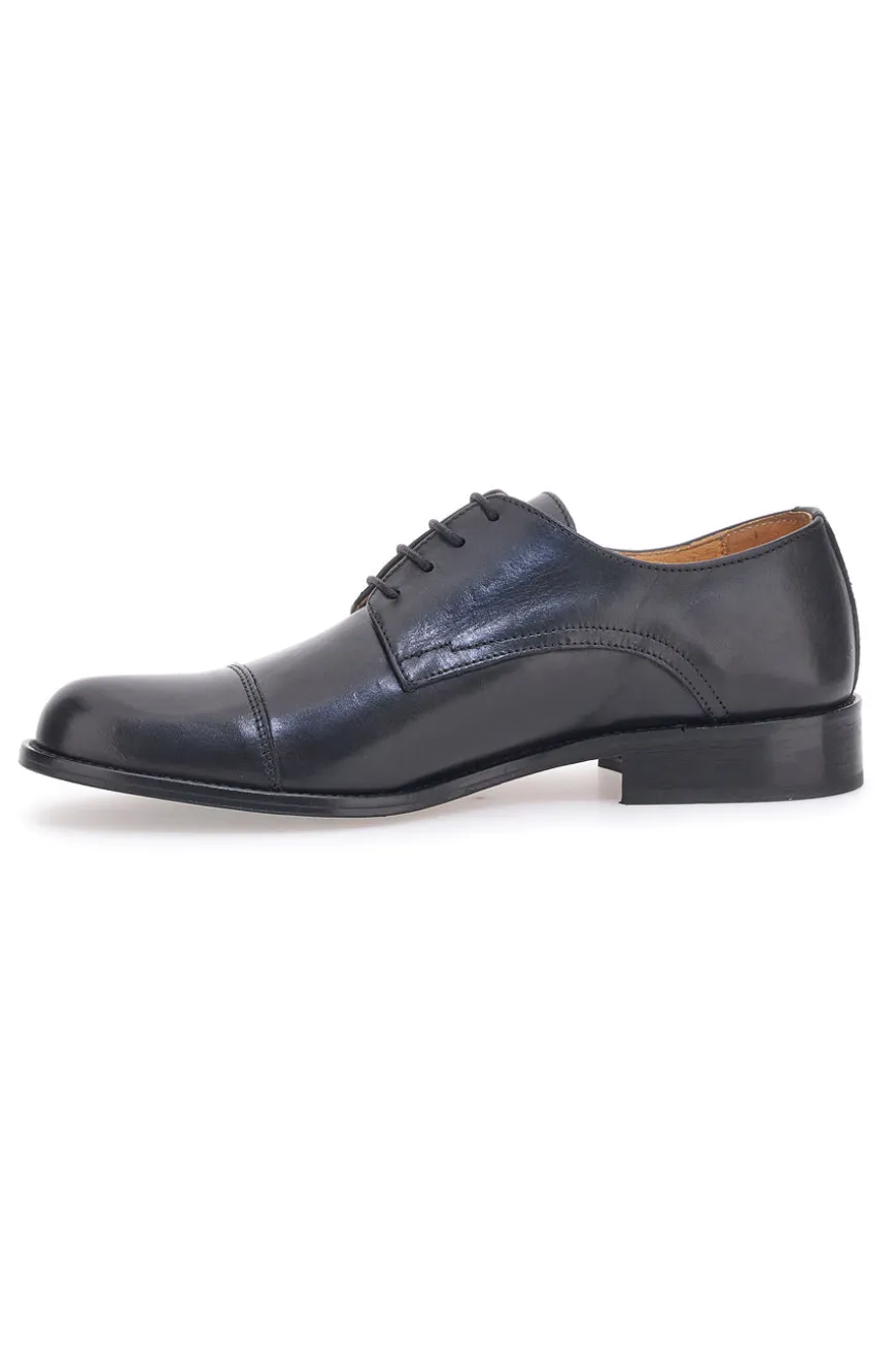 Scarpe Stringate Vera Pelle Nera Pittarello Plus 613