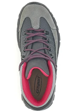 Scarponcini da trekking grigi con dettagli fucsia e suola carrarmato Track down 13342S41