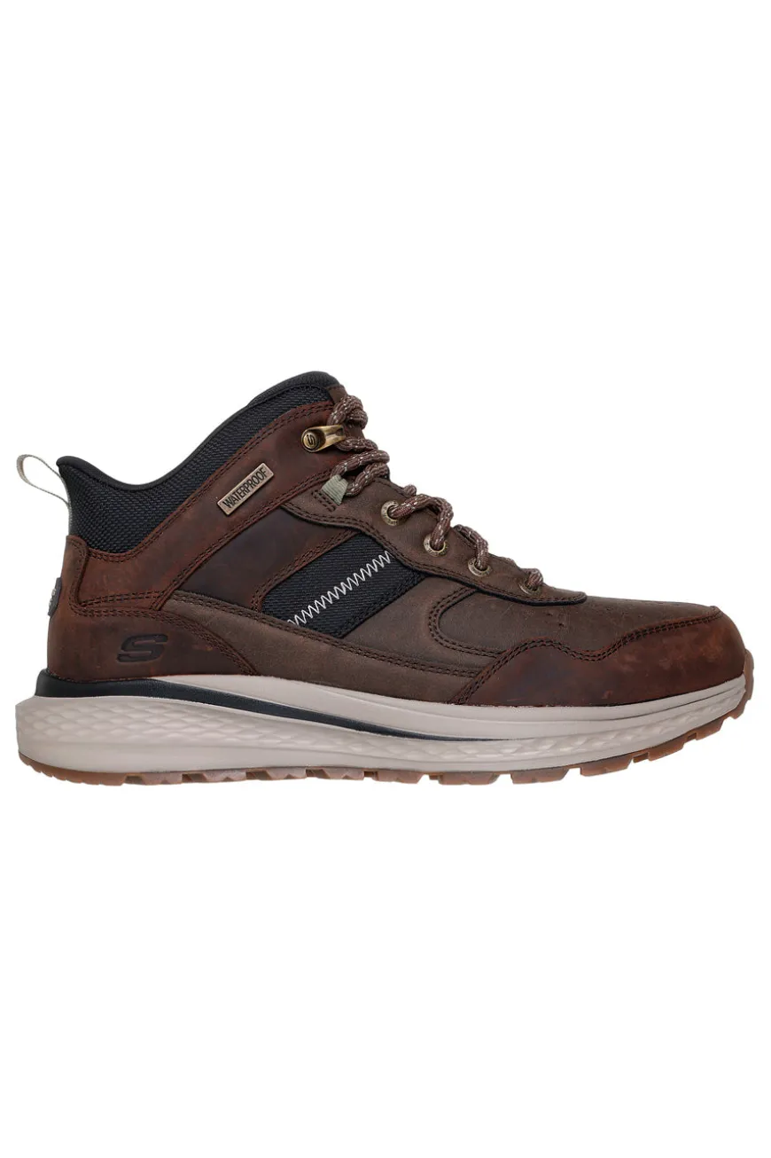 Scarponcini marroni waterproof con inserti in mesh Skechers Slade Ultra Turner