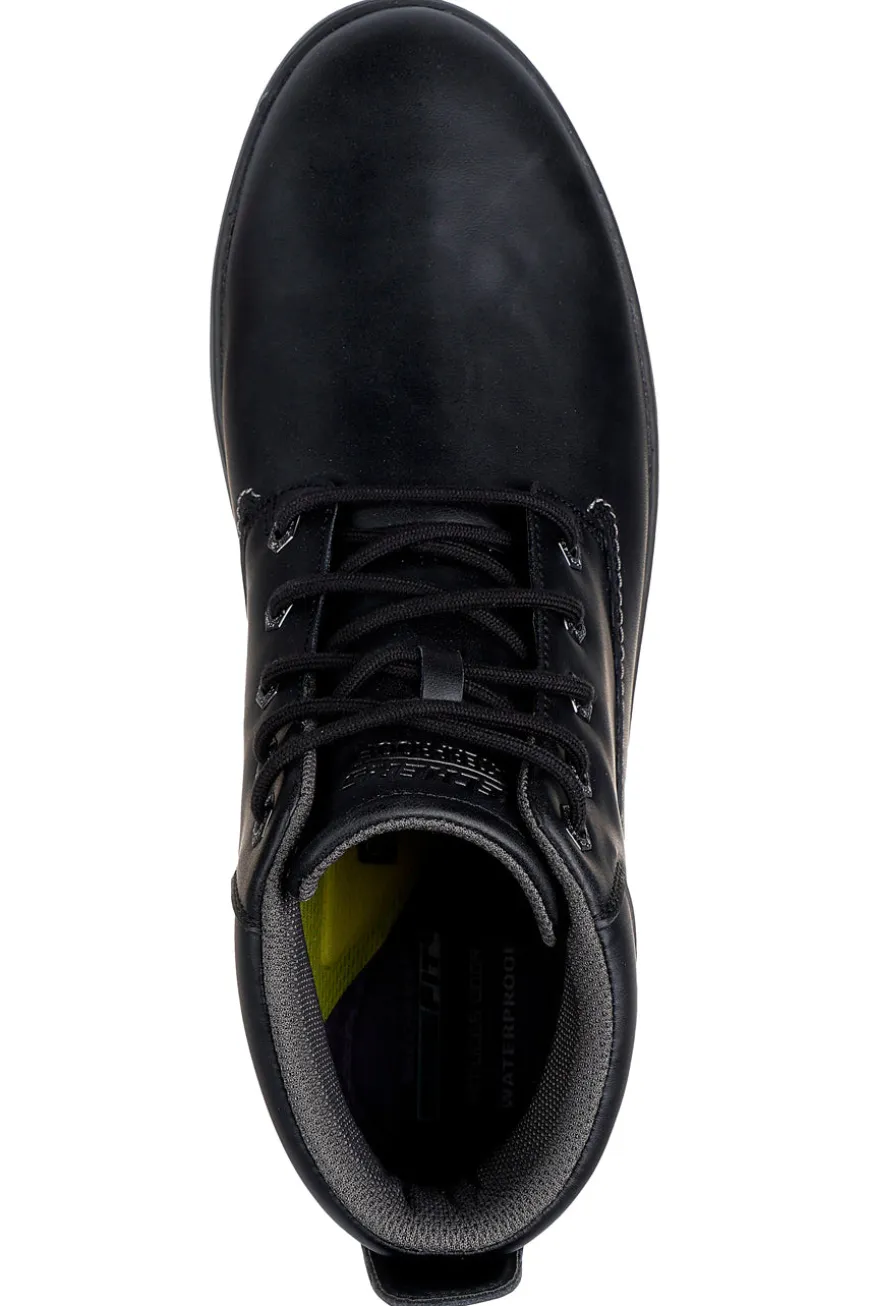 Scarponcini neri impermeabili con memory foam Skechers Garlan Deno