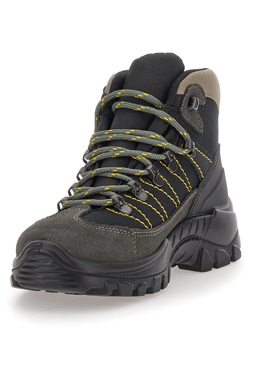 Scarponcino da Trekking Antracite In Pelle Scamosciata Grisport 913342