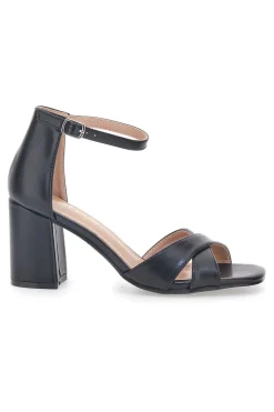 Schwarze First Lady-Sandalen mit Absatz 410