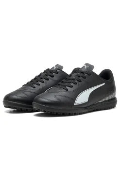 Schwarze Fußballschuhe mit Puma Vitoria II TT Turf-Sohle für Kinder