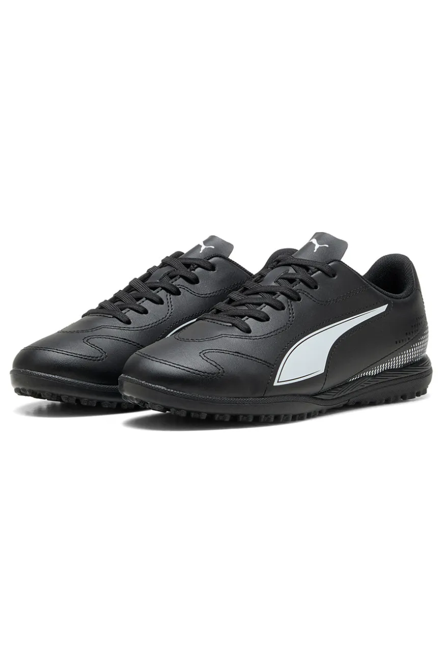 Schwarze Fußballschuhe mit Puma Vitoria II TT Turf-Sohle für Kinder