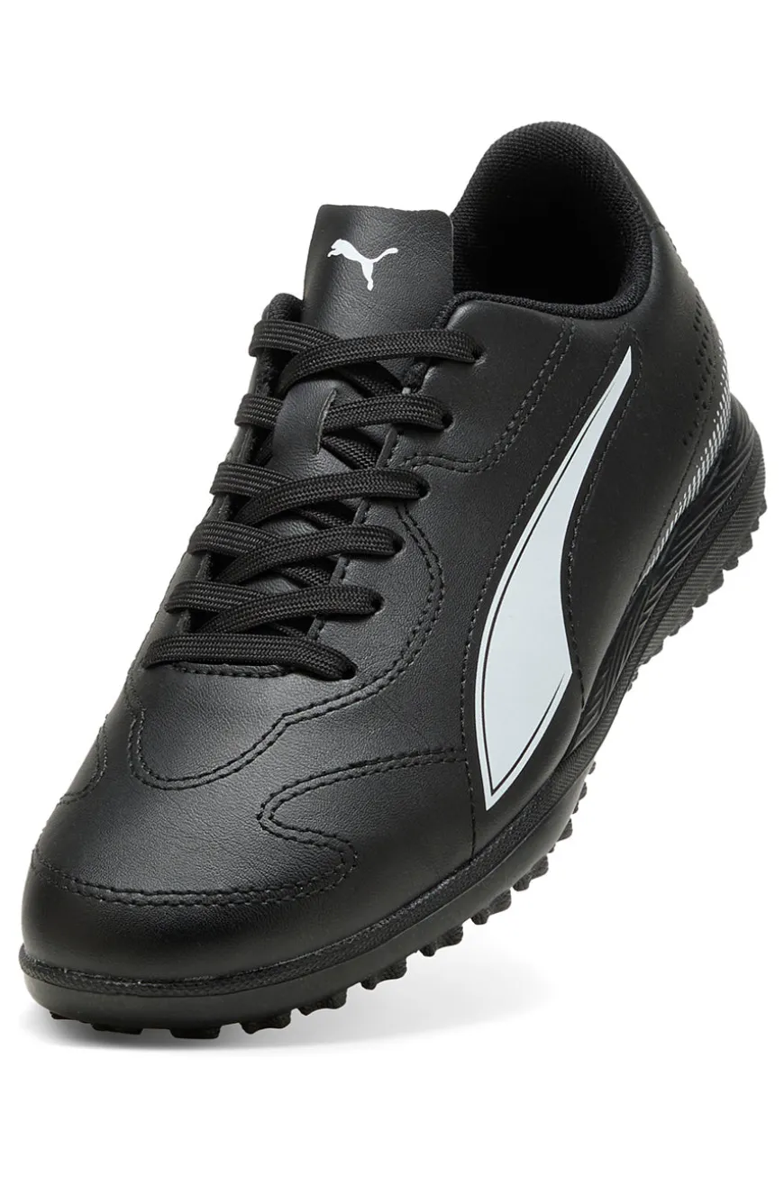 Schwarze Fußballschuhe mit Puma Vitoria II TT Turf-Sohle für Kinder