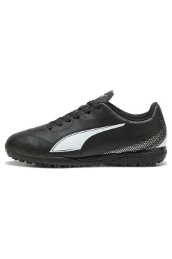 Schwarze Fußballschuhe mit Puma Vitoria II TT Turf-Sohle für Kinder