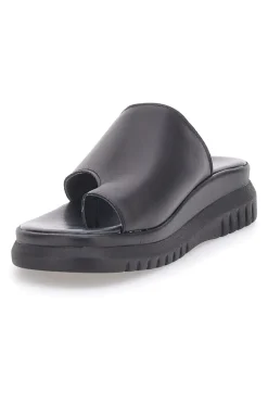 Schwarze Hausschuhe mit hoher Sohle und breitem Band Pittarello Love 32441926