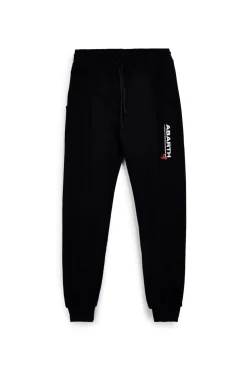Schwarze Jogginghose mit Kordelzug und Logo Abarth AH001PA