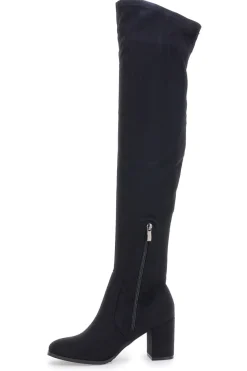 Schwarze kniehohe Stiefel LE HAVRE PARIS 1243