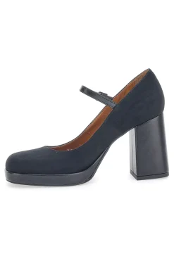 Schwarze Mary Jane-Pumps aus Pittarello Love 3337-Mikrofaser