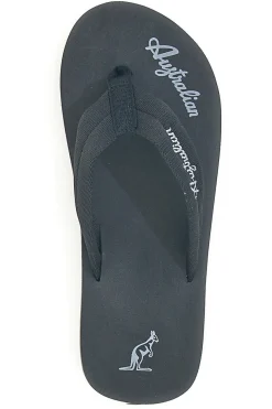 Schwarze Pantoffeln mit Stoffriemen Australian AU24W409