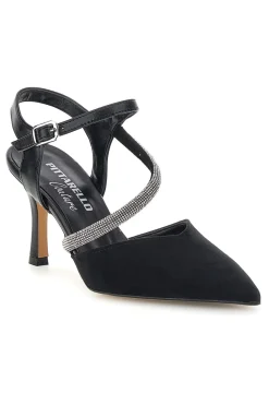 Schwarze Pumps mit Riemchen Pittarello couture 65302