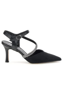 Schwarze Pumps mit Riemchen Pittarello couture 65302