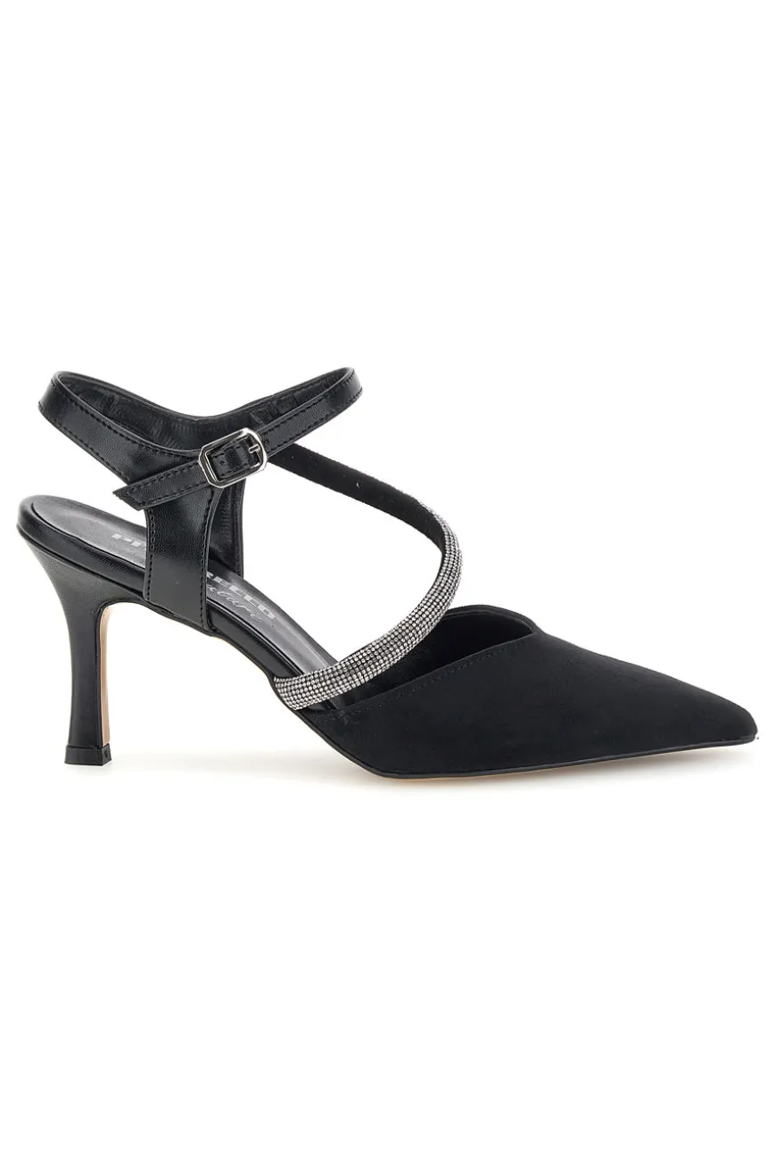Schwarze Pumps mit Riemchen Pittarello couture 65302