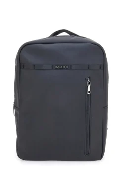 Schwarzer Rucksack mit vertikaler Vordertasche Biagiotti MOI LB25W-464/1/Z