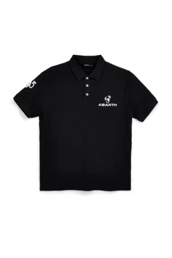 Schwarzes Kurzarm-Poloshirt Abarth AH24SS152