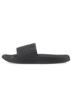 Schwarze Slipper mit gepolstertem Band und PUMA Leadcat 2 Logo
