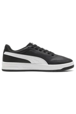 Schwarze Sneaker mit weißem Profil Court Classic Clean Puma