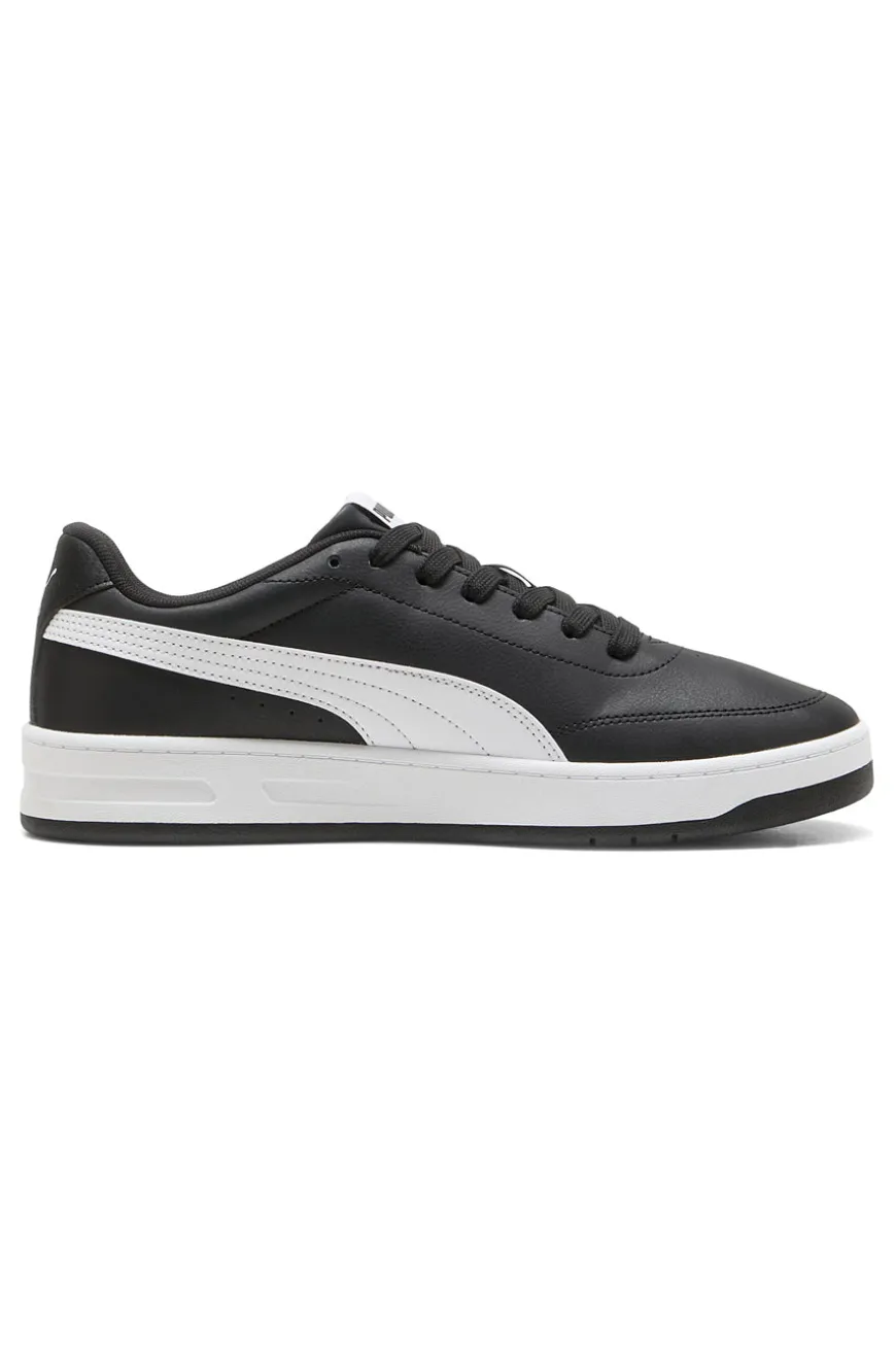 Schwarze Sneaker mit weißem Profil Court Classic Clean Puma