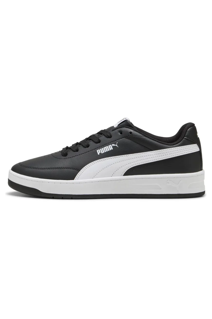 Schwarze Sneaker mit weißem Profil Court Classic Clean Puma
