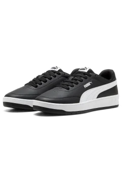 Schwarze Sneaker mit weißem Profil Court Classic Clean Puma